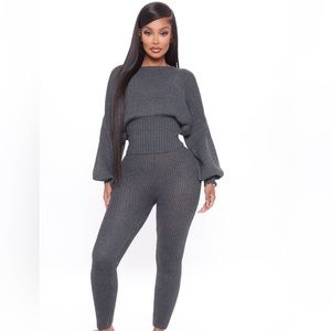 Fashion Nova - Talk Is Cheap Sweater & Legging Matching Set